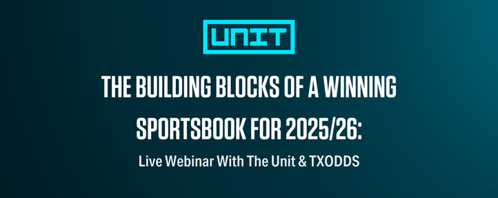 Cover image for The Unit’s Premier League webinar blog The Building Blocks of a Winning Sportsbook for 2025/26, featuring The Unit and TXODDS.